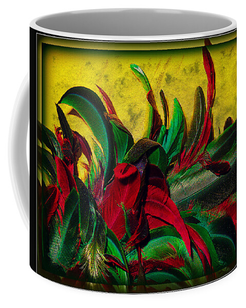 Feather Coffee Mug featuring the photograph Flurry of Feathers by Leslie Revels