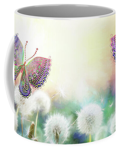 Butterfly Coffee Mug featuring the photograph Flutterby Fantasy by Bill and Linda Tiepelman