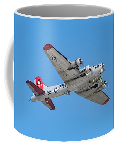 Overcast Coffee Mug featuring the photograph Flying Fortress over PDK - 2017 Christopher Buff, www.Aviationbuff.com by Chris Buff