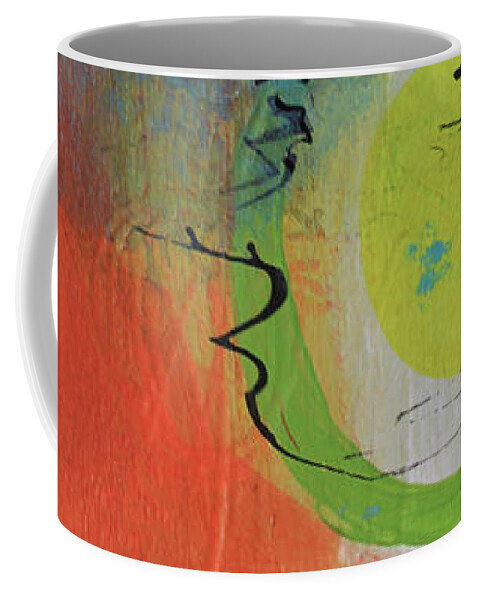 White Coffee Mug featuring the mixed media Flying in the Clouds by April Burton