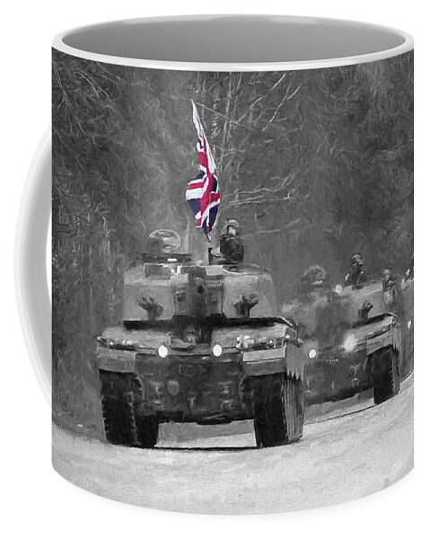 Military Coffee Mug featuring the digital art Flying The Flag 2 by Roy Pedersen