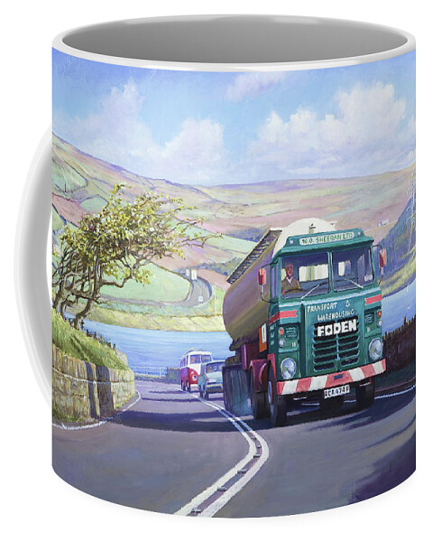 Foden Coffee Mug featuring the painting Foden in the lake district by Mike Jeffries