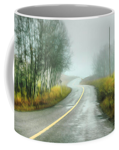 Theresa Tahara Coffee Mug featuring the photograph Fog Up By Pinantan Lake by Theresa Tahara
