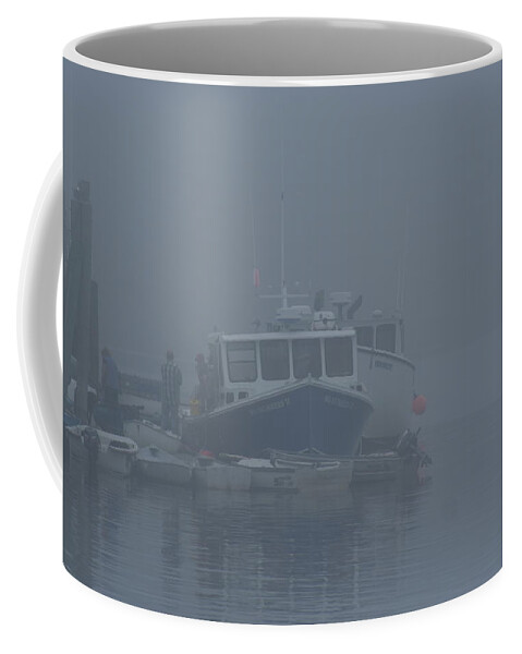 Seascape Coffee Mug featuring the photograph Fogged In At Owls Head by Doug Mills
