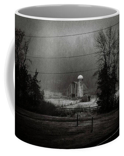 Farm Coffee Mug featuring the photograph Foggy Farm by Pamela Taylor