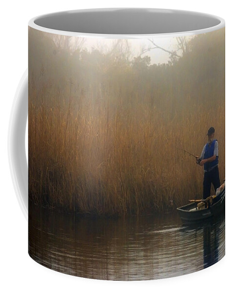 Fog Coffee Mug featuring the photograph Foggy Fishing by Travis Rogers