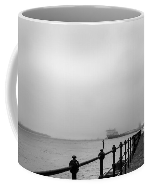 Port Coffee Mug featuring the photograph Foggy Mersey by Spikey Mouse Photography