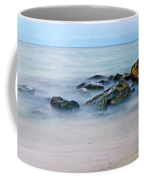 2015 Coffee Mug featuring the photograph Foggy Rocks by Wolfgang Stocker