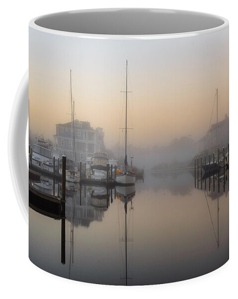 Marina Coffee Mug featuring the photograph Foggy St James Morning Twilight by Nick Noble