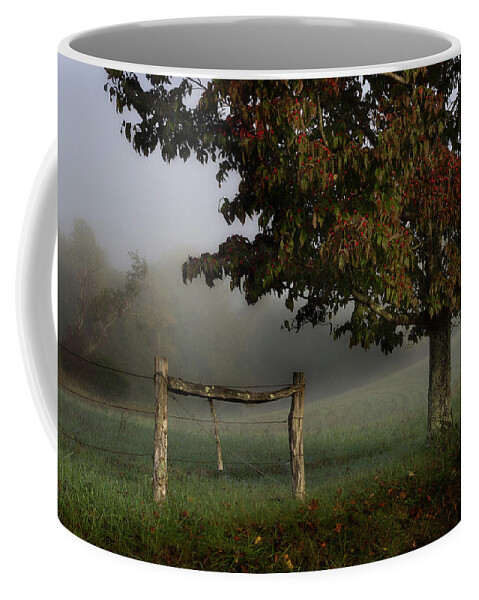 Cades Cove Fall Coffee Mug featuring the photograph Foggy Start by Mike Eingle
