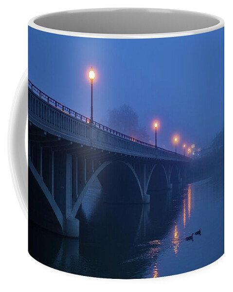 Foggy Winter Morning Coffee Mug featuring the photograph Foggy winter morning by Lynn Hopwood