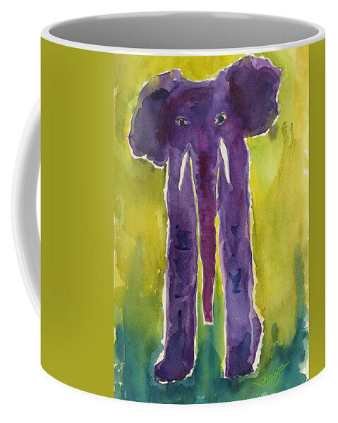 Elephant Coffee Mug featuring the painting Follow Your Heart Not The Herd by Bonny Butler