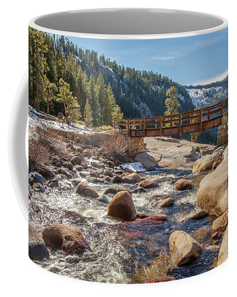 Landscape Coffee Mug featuring the photograph Following the Falls by Charles Garcia