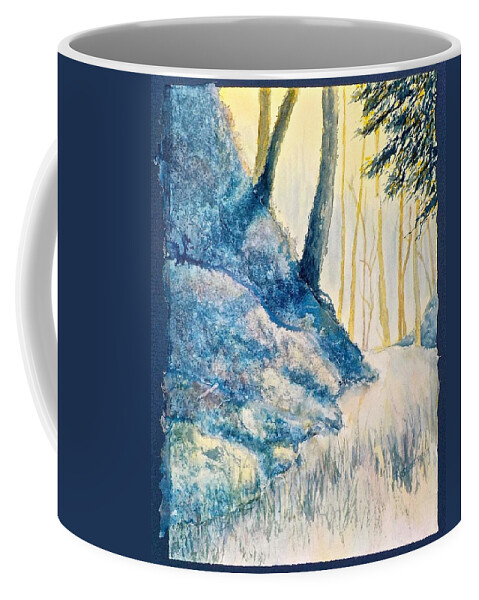 Watercolor Coffee Mug featuring the painting Following the Path by Carolyn Rosenberger