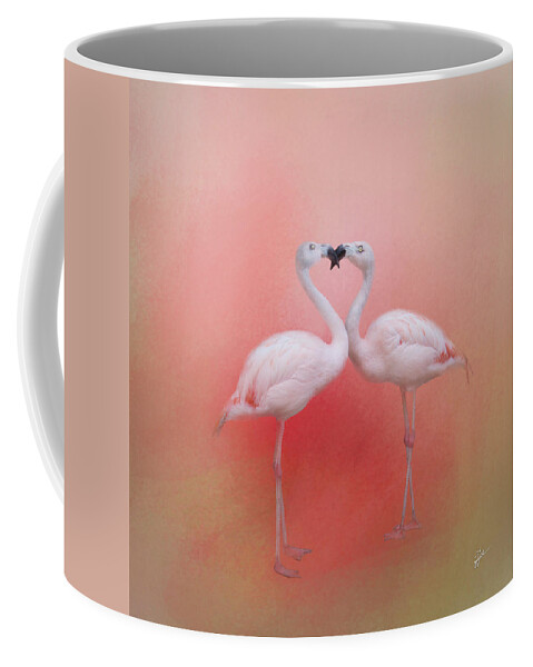 Flamingos Coffee Mug featuring the photograph Fond Flamingos by TK Goforth