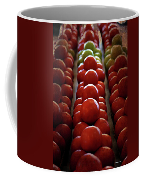 Tomatoes Coffee Mug featuring the photograph Food Tomatoes Marching Maters by Lesa Fine