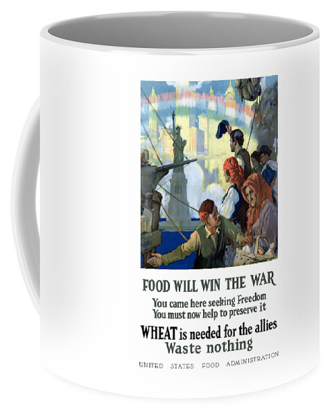 Immigrants Coffee Mug featuring the painting Food Will Win The War by War Is Hell Store