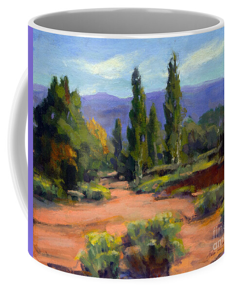 Landscape Coffee Mug featuring the painting Ancient but Beautiful by Maria Hunt