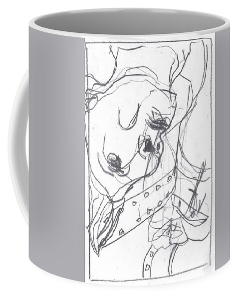 Sketch Coffee Mug featuring the drawing For b story 4 4 by Edgeworth Johnstone