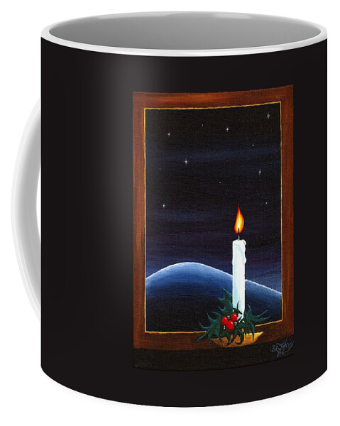 Candle Coffee Mug featuring the painting For Our Heaven Dwellers by Danielle R T Haney
