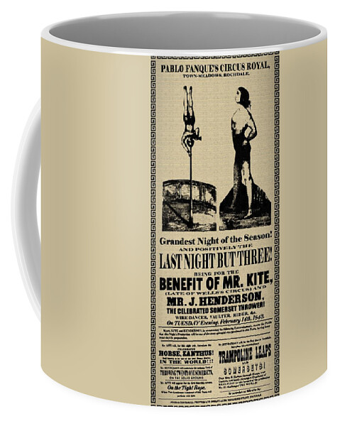 Beatles Coffee Mug featuring the digital art For the Benefit of Mr Kite by Bill Cannon
