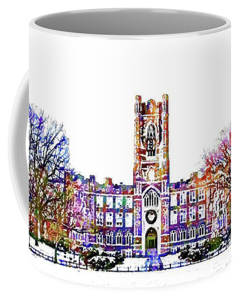 Fordham University Coffee Mug featuring the mixed media Fordham University by DJ Fessenden