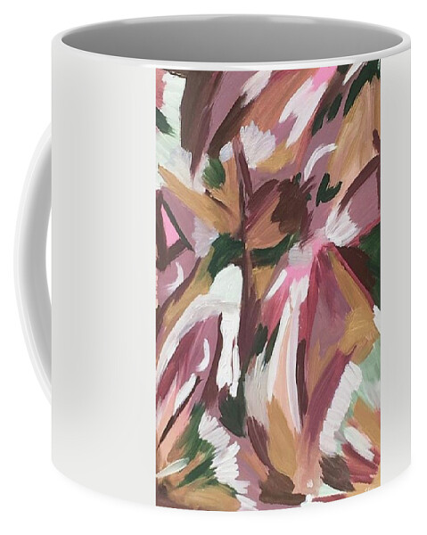 Acrylic Coffee Mug featuring the painting Forest Crimson by Key Artistry