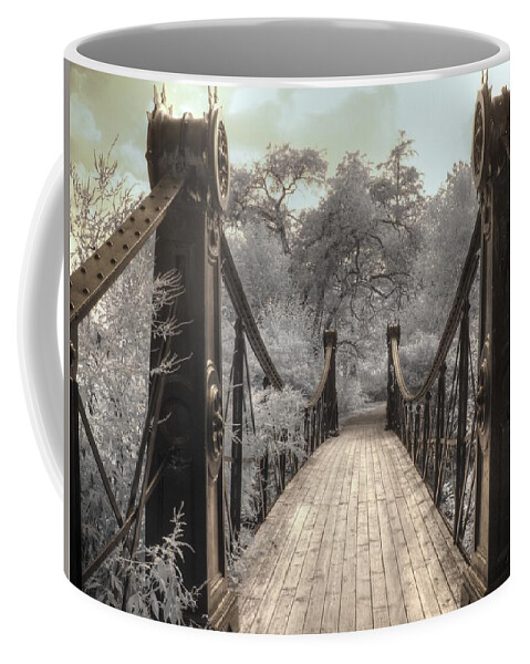 Forest Park Coffee Mug featuring the photograph Forest Park Victorian Bridge Saint Louis Missouri infrared by Jane Linders