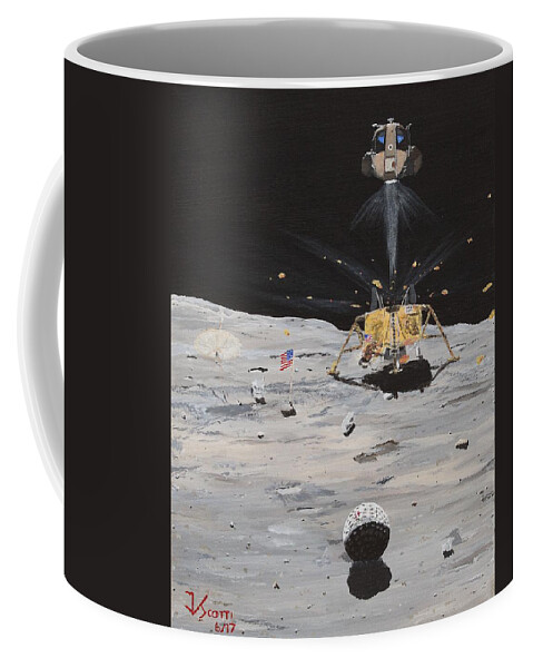 Apollo Coffee Mug featuring the painting FOREteen by Jim Scotti