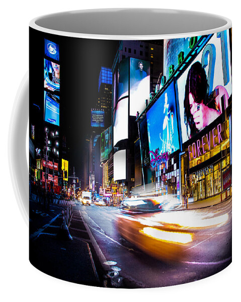 Times Square Coffee Mug featuring the photograph Forever Land by Az Jackson