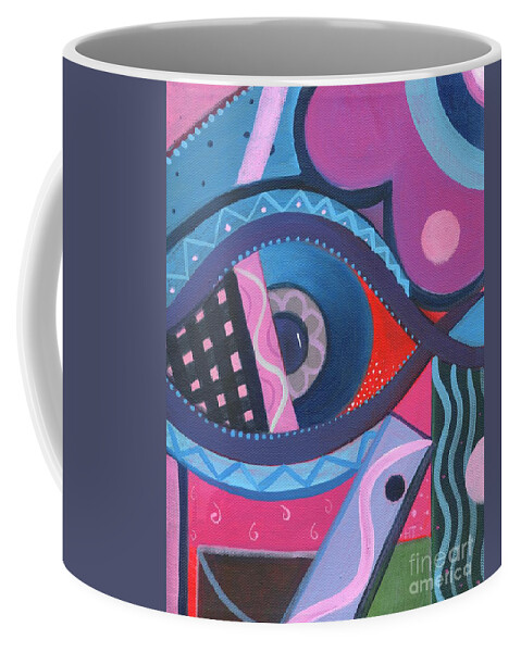 Seeing Coffee Mug featuring the painting Forever Witness by Helena Tiainen