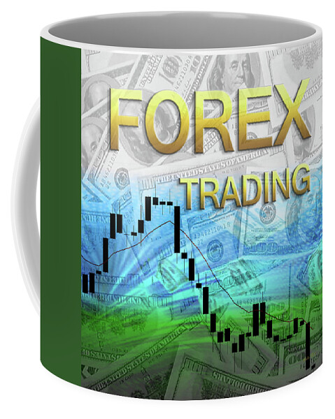 Forex Coffee Mug featuring the digital art Forex Trading 1b by Walter Herrit