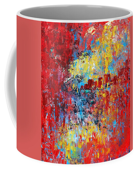 Abstract Coffee Mug featuring the painting Forgotten by Emily Page