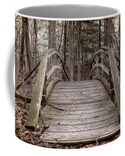 Nature Coffee Mug featuring the photograph Forgotten Footbridge by Sharon McConnell