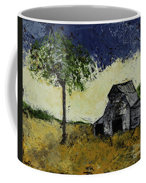 Barn Coffee Mug featuring the painting Forgotten Yesterday by Kirsten Koza Reed