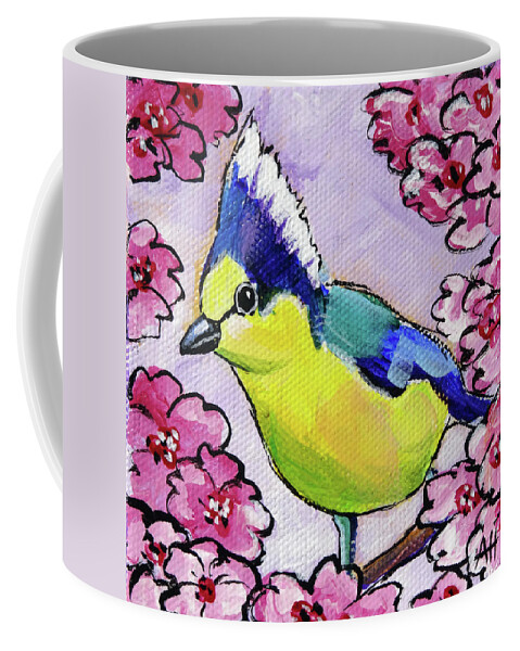  Formosan Tit Coffee Mug featuring the painting Formosan Tit by Ande Hall