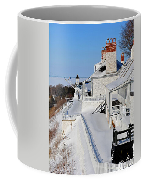 Mackinac Island Coffee Mug featuring the photograph Fort Mackinac Profile by Keith Stokes