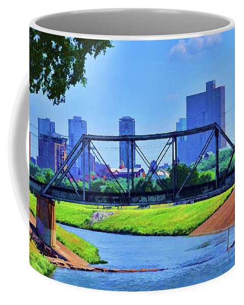 Fort Worth Coffee Mug featuring the photograph Fort Worth Texas Skyline by Diana Mary Sharpton