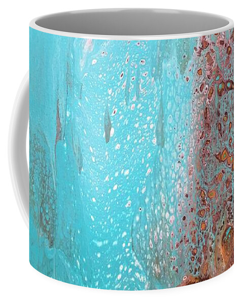 Abstract Coffee Mug featuring the painting Fortuity by Soraya Silvestri