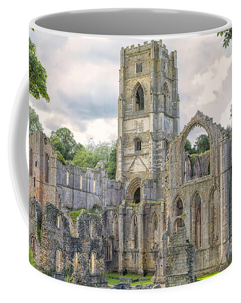Abbey Coffee Mug featuring the photograph Fountains Abbey Yorkshire by Patricia Hofmeester