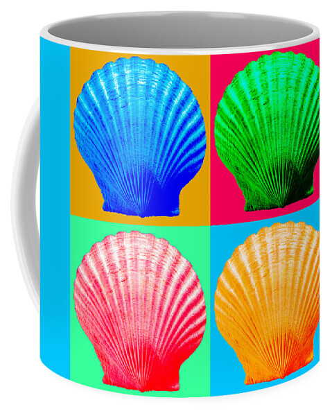 Sea Coffee Mug featuring the photograph Four Sea Shells by WAZgriffin Digital