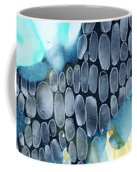 Abstract Coffee Mug featuring the painting 4 Winds - Sirocco by Claire Desjardins