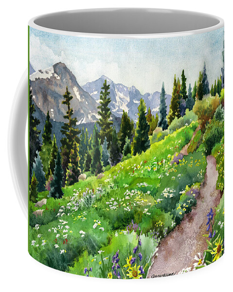 Green Field Painting Coffee Mug featuring the painting Fourth of July by Anne Gifford