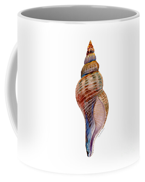 Conch Shell Painting Coffee Mug featuring the painting Fox Shell by Amy Kirkpatrick