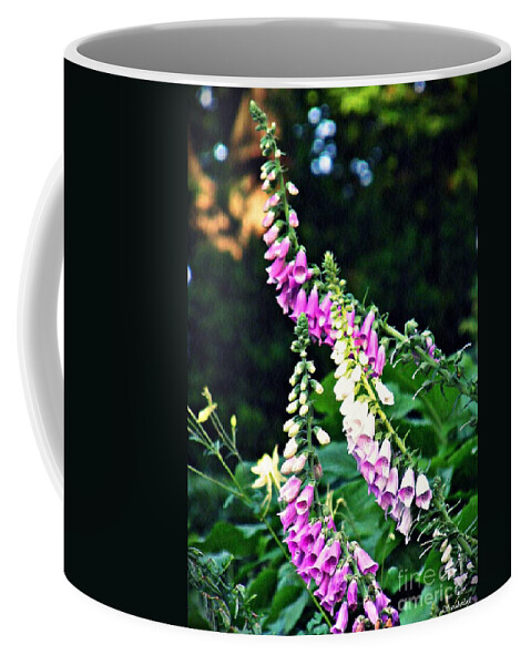Foxglove Coffee Mug featuring the photograph Foxglove Stalks by Sarah Loft