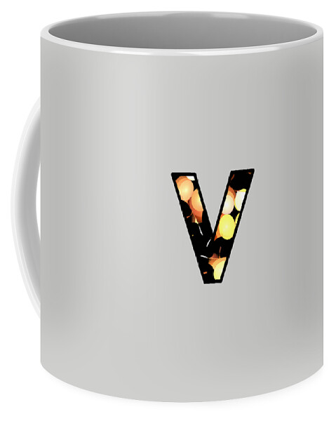 V Coffee Mug featuring the digital art Fractal - Alphabet - V is for Visual Perception by Anastasiya Malakhova