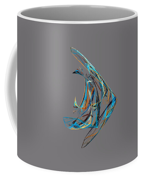 Angel Fish Coffee Mug featuring the photograph Fractal - Angelfish by Susan Savad