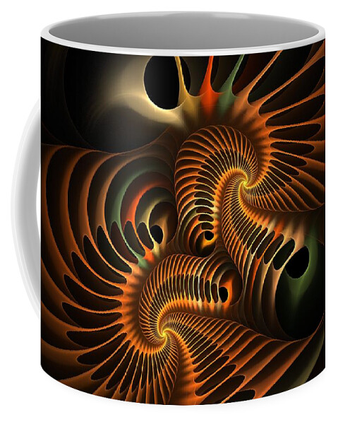  Coffee Mug featuring the digital art Fractal Spirochete by Doug Morgan