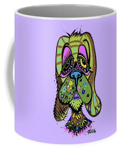Dog Illustration Coffee Mug featuring the painting Franklin by Tanielle Childers