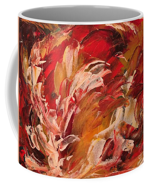 Dolphins Coffee Mug featuring the painting Free by Claire Gagnon